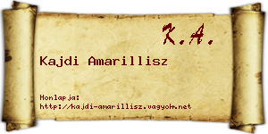 Kajdi Amarillisz névjegykártya